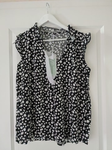 Sublevel Bluse in Schwarz/ Weiß