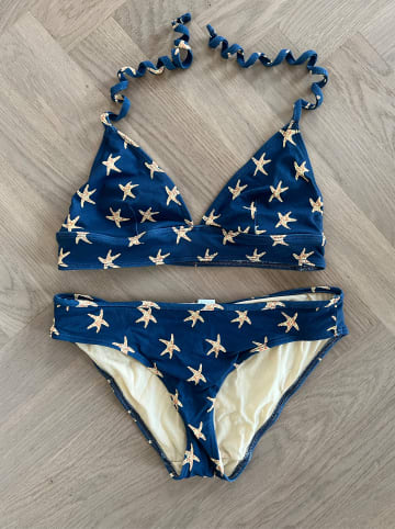 Guillermina Baeza Bikini in Dunkelblau/ Gelb