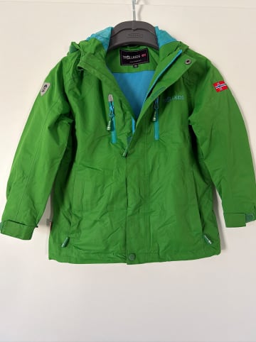 Trollkids Funktionsjacke "Sognefjord" in grün/ hellblau