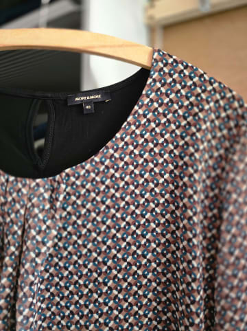 More & More Bluse in Schwarz/ Hellbraun
