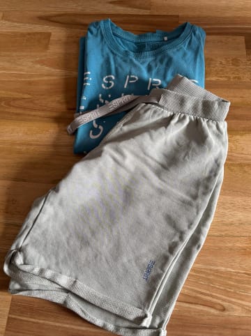 ESPRIT 2tlg. Outfit in Blau/ Grün