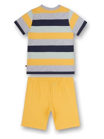 Sanetta Pyjama in Gelb/ Grau
