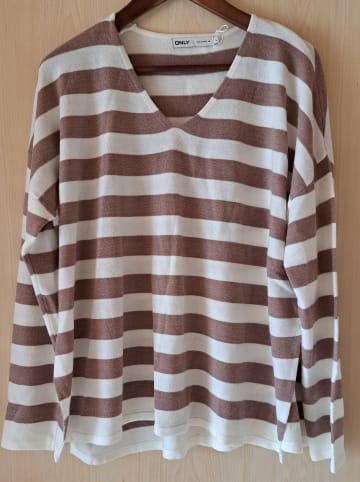ONLY Pullover in Creme/ Hellbraun