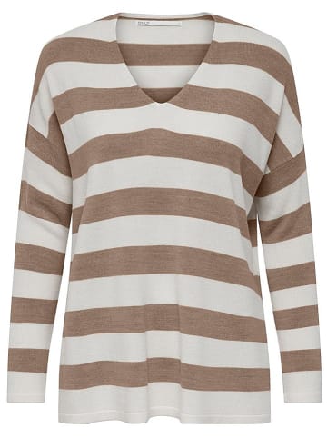 ONLY Pullover in Creme/ Hellbraun