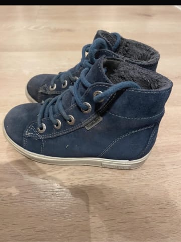 PEPINO Leder-Boots "Zaini" in Dunkelblau