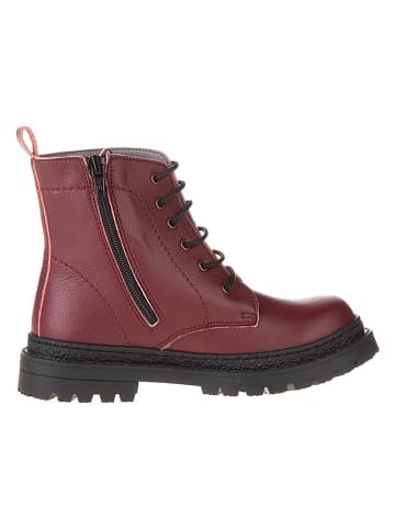 lamino Leder-Boots in Rot