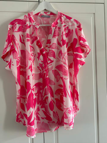 Milan Kiss Bluse in Weiß/ Pink