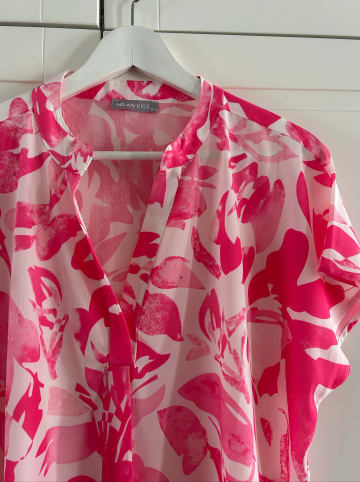 Milan Kiss Bluse in Weiß/ Pink