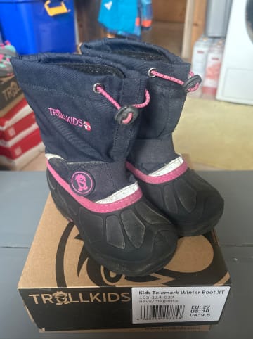 Trollkids Winterboots in Dunkelblau/ Pink