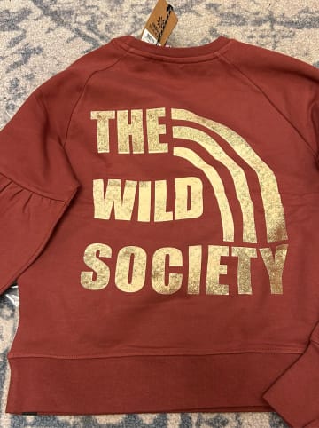 INDIAN BLUE JEANS Sweatshirt "Wild society" in Hellbraun