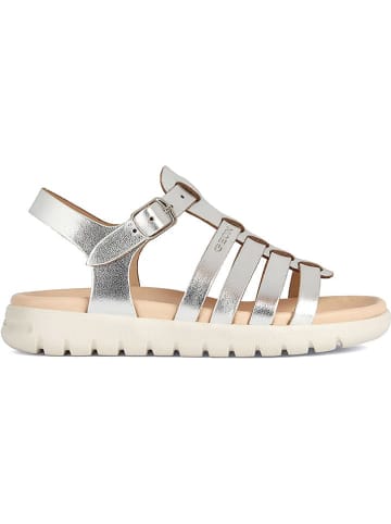 Geox Leder-Sandalen "Soleima" in Silber