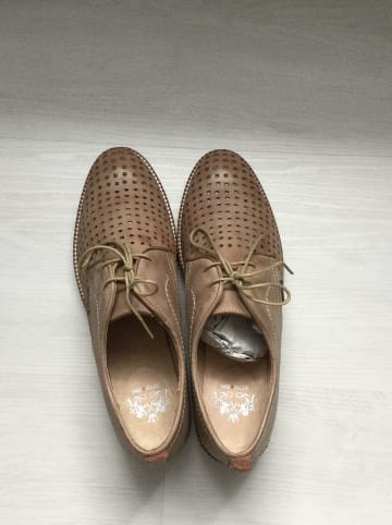 Otto Kern Leder-Schnürschuhe in Hellbraun