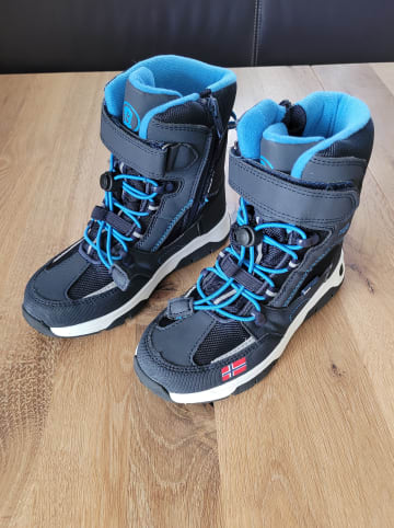 Trollkids Winterboots "Lofoten XT" in Dunkelblau/ Hellblau