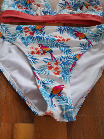 ESPRIT Bikini-Slip "Malibu Beach" in Weiß/ Blau