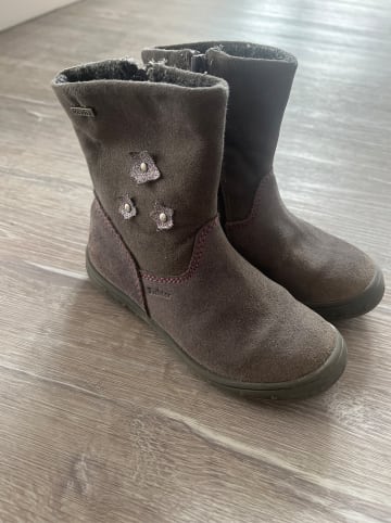 Richter Shoes Leder-Winterboots in Grau