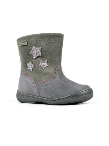 Richter Shoes Leder-Winterboots in Grau