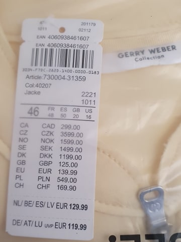 Gerry Weber Blouson in Gelb