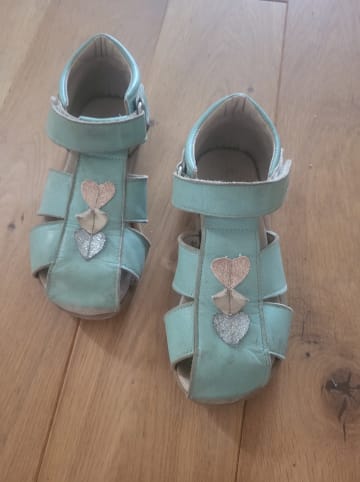 kmins Leder-Halbsandalen in Türkis