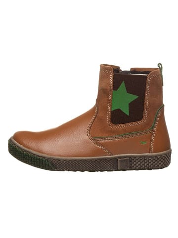 lamino Leder-Chelsea-Boots in Hellbraun