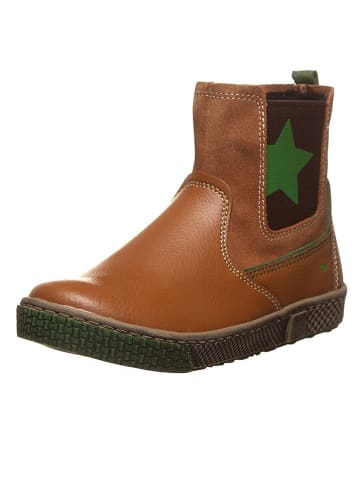 lamino Leder-Chelsea-Boots in Hellbraun