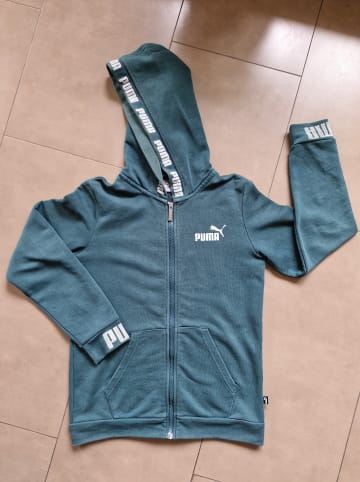 Puma Sweatjacke "Amplified" in Dunkelgrün