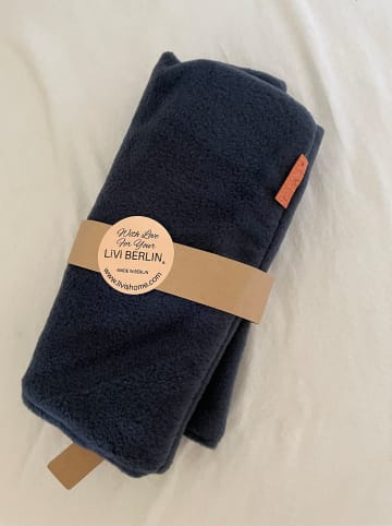 LiVi Fleece-Loop-Schal "navy" in Dunkelblau - (L)50 x (B)24 cm