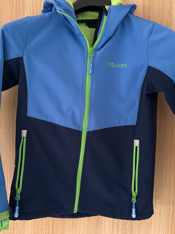 Trollkids Softshelljacke "Kristiansand" in Blau/ Dunkelblau