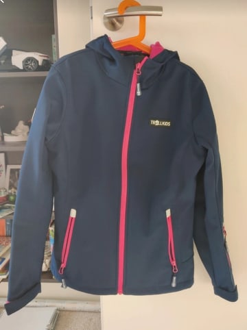 Trollkids Softshelljacke "Oslofjord" in Dunkelblau/ Fuchsia