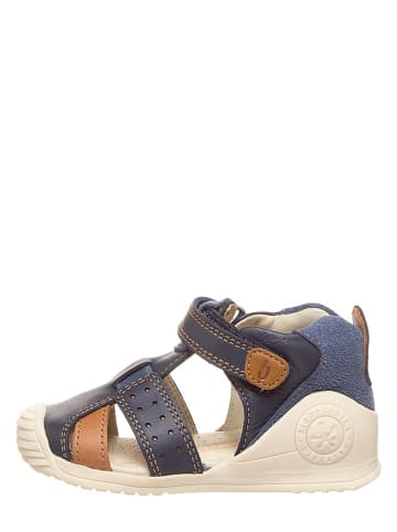 Biomecanics Leder-Halbsandalen in Dunkelblau