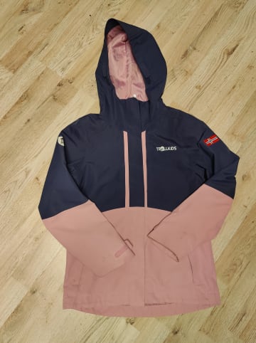 Trollkids Regenjacke "Skaland" in Dunkelblau/ Rosa