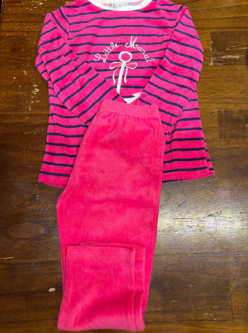 Little Marcel Pyjama in Fuchsia/ Weiß