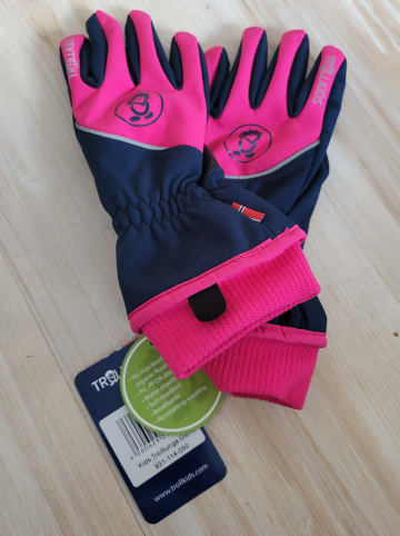 Trollkids Funktions-Handschuhe "Trolltunga" in Dunkelblau/ Pink