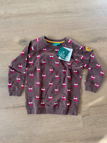 Little Green Radicals Sweatshirt "Autumn foxes" in Dunkelbraun