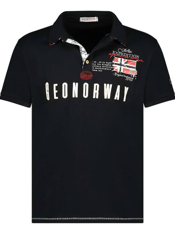 Geographical Norway Poloshirt "Kason" in Schwarz