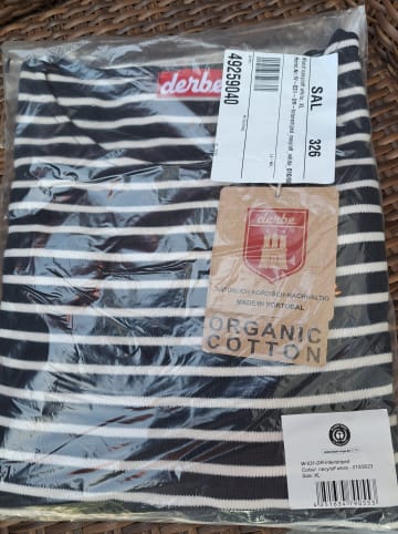 Derbe Kleid in Dunkelblau/ Weiß