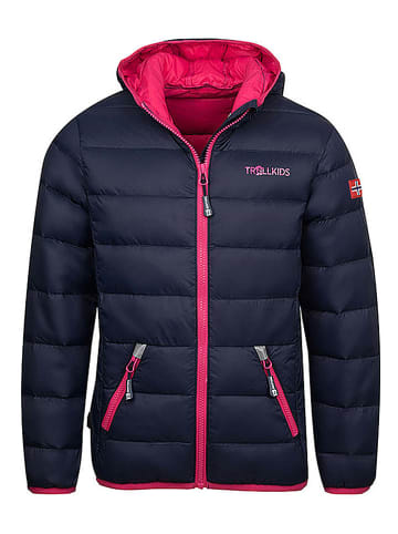 Trollkids Daunenjacke "Dovrefjell" in Dunkelblau/ Fuchsia