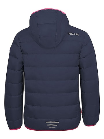 Trollkids Daunenjacke "Dovrefjell" in Dunkelblau/ Fuchsia
