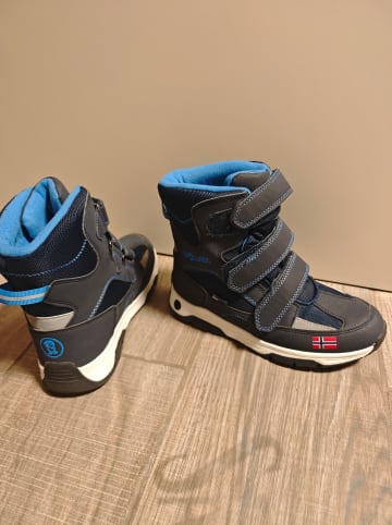 Trollkids Winterboots "Lofoten XT" in Dunkelblau/ Hellblau