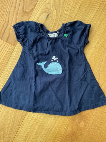 Green Cotton Kleid in Dunkelblau