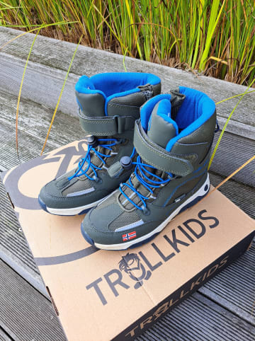 Trollkids Winterboots "Lofoten XT" in Dunkelgrün/ Blau