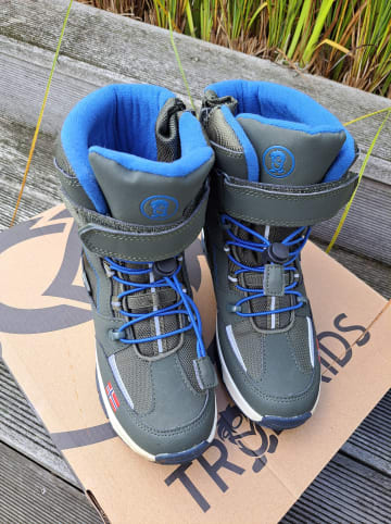 Trollkids Winterboots "Lofoten XT" in Dunkelgrün/ Blau