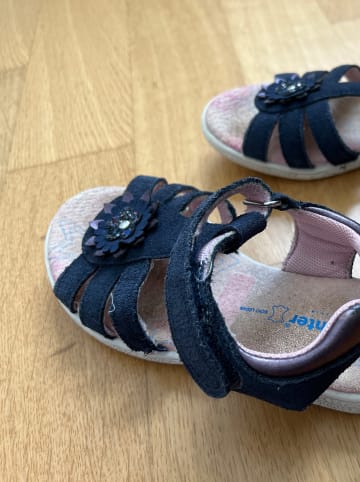 Richter Shoes Leder-Sandalen in Dunkelblau