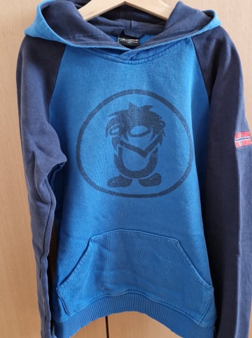 Trollkids Hoodie "Stavanger" in Blau/ Dunkelblau