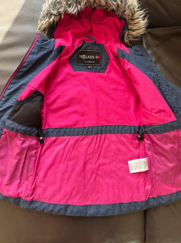 Trollkids Ski-/ Snowboardjacke "Lifjell" in Dunkelblau/ Pink