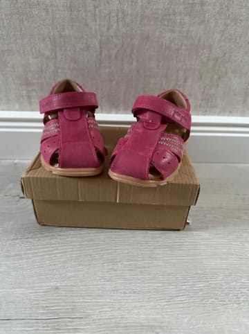 POM POM Leder-Halbsandalen in Pink