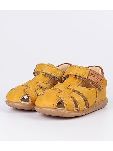 KAVAT Leder-Halbsandalen in Gelb