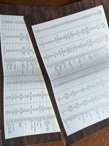Geda Labels Platzset Englisch Unregelmäßige Verben 2er Set in Weiß - 43x29x0,1
