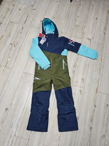 Trollkids Schneeanzug "Hallingdal" in Blau/ Khaki/ Anthrazit