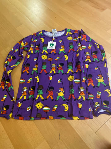 Småfolk Longsleeve "Children With Lanterns" in Lila