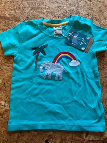 Frugi Shirt "Little Creature" in Türkis